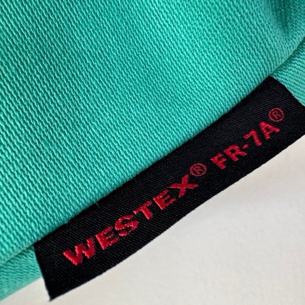 Westex Proban FR-7A Flame-Resistant Shirt Men's Size L Jacket Green Snap-Button - Picture 6 of 9